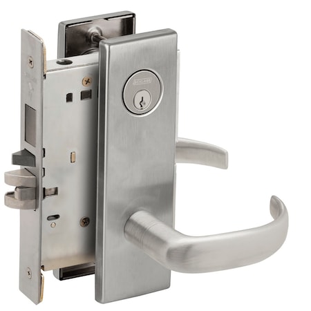 Schlage Entrance Mortise Lock with Deadbolt, 17N Design, Satin Chrome L9453P 17N 626